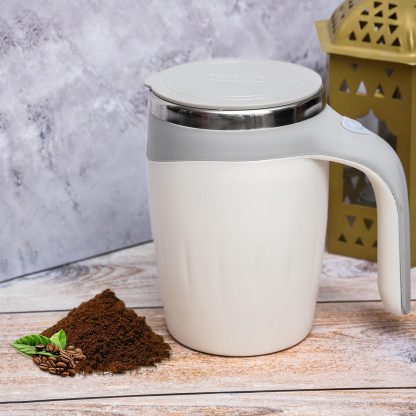 Self stirring mug White